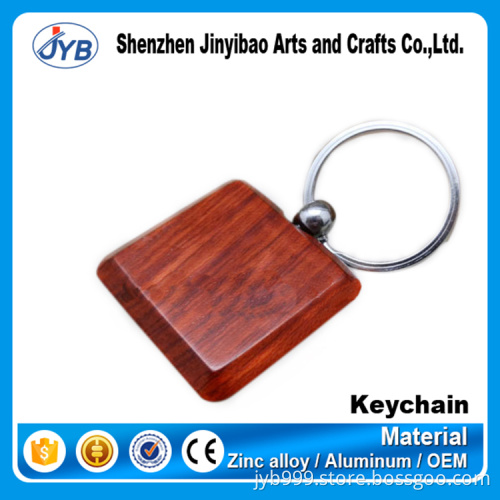special promotional gift custom laser engraving logo real wood key ring